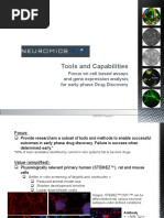 Tools and Capabilities: Focus On Cell Based Assays and Gene Expression Analysis For Early Phase Drug Discovery