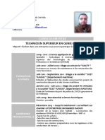 Technicien Superieur en Genie Civil: Curriculum Vitae