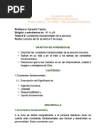 Colegio Claret Misioneras Claretianas Ética, Moral, Valores Y Relaciones Humanas