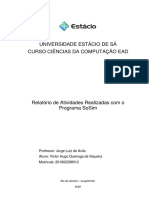 Relatório de Atividades Realizadas Com o Programa SoSim