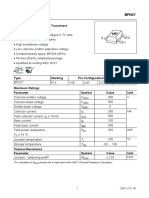 PNP Silicon High-Voltage Transistors: V V V I I I I T P