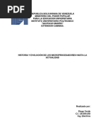 Historia y Evolución de Los Microprocesadores Hasta La Actualidad