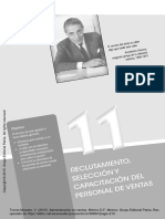 Capítulo 11 Reclutamiento, Selección y Capacitación Del Personal de Ventas. Torres Morales