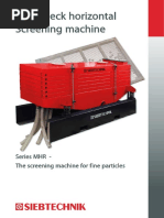 Multi-Deck Horizontal Screening Machine: Series MHR - The Screening Machine For Fine Particles