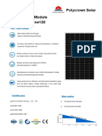 Photovoltaic Module Monocrystalline120 Polycrown Solar: Key Features