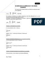 Teoremas de Derivadas Algebraicas y de Orden Superior