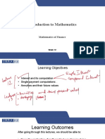 Lecture 12 - Mathematics of Finance