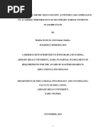 Influence of Academic Self-Concept, Attitudes and Compliance On Academic Performance of Secondary School Students