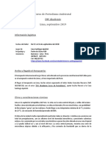 Curso Periodismo Ambiental - Aspectos Logisticos