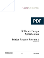 Software Design Specification Binder Request Release 2: Revision 1.0