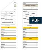 Reimbursement Expense Receipt Reimbursement Expense Receipt