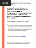 Manzo, Gustavo y Di Domenico, Cristina (2013) - La Psicofarmacologia en La Formacion de Psicologos Un Estudio Acerca de La Autopercepcion (..)