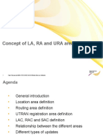 Concept of LA, RA and URA Areas in UMTS