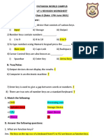 Class 3 UT-1 Revision Worksheet Solution