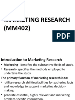 Marketing Research (MM402)