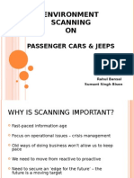 Environment Scanning ON: Passenger Cars & Jeeps