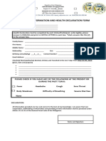 Participant Information and Health Declaration Form: Region VI-Western Visayas