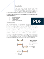 Steering Design Investigation: Figure 1 - Ackermann Steering Geometry