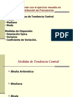 Medidas de Tendencia Central y Dispersion