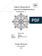 Laporan Praktikum Algoritma Dan Pemrograman: Pertemuan Ke - 6