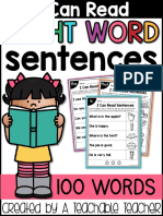 1 - Sight Word Sentences For Sight Word Fluency