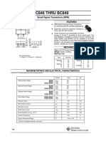 BC846 THRU BC849: Small Signal Transistors (NPN)