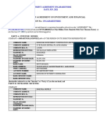 Partnership Agreement On Investment and Financial Co-Operation No.