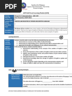 LSPU Self-Paced Learning Module (SLM) Purposive Communication - GEC 105 First Semester/2020-2021