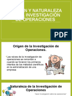 Origen y Naturaleza de La Investigación de Operaciones