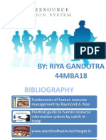 Human Resource: By: Riya Gandotra 44MBA18