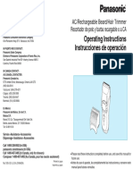 Operating Instructions Instrucciones de Operación: AC/Rechargeable Beard/Hair Trimmer