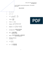 The Following Formulae May Be Helpful in Answering The Questions. The Symbols Given Are The Ones Commonly Used