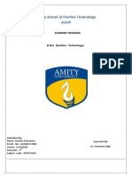 Amity School of Fashion Technology Auup: Summer Training