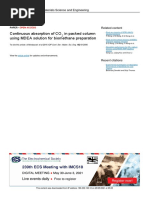 Continuous Absorption of CO in Packed Column Using MDEA Solution For Biomethane Preparation