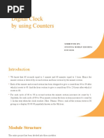 Digital Clock by Using Counters: Submitted By: Sugguna Mohan Krishna E C E / 1 8 / 0 1