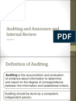 Auditing and Assurance and Internal Review