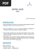 Nitric Acid: Lecture By: Engr. Mina Arshad