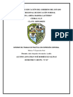 Informe Del Trabajo de Practica Con Expresión Corporal Jonathan Noe Rodriguez Salinas