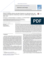 Study of Welding Velocity and Pulse Freq