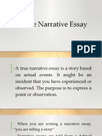 True Narrative Essay