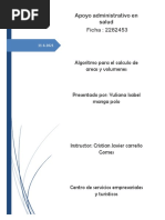 Algoritmo para El Cálculo de Áreas y Volúmenes