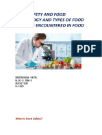 Food Safety and Food Toxicology and Types of Food