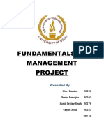 Fundamentals of Management Project