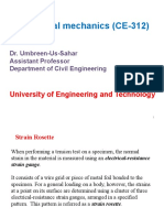 Structural Mechanics (CE-312) : University of Engineering and Technology