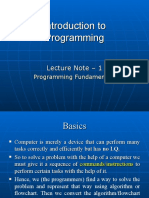 Introduction To Programming (L-1)