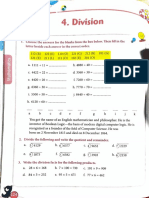 Division: Letter Beside Each Answer in The Correct Order