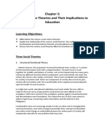 Chapter 3 Social Science Theories and Their Implications To Education Narrative Report