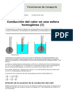 Conducción Del Calor en Una Esfera Homogénea