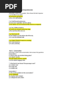 Section 1 - Listening Comprehension: Part 1 - Cue Response