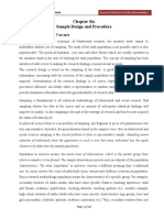 Chapter Six Sample Design and Procedure: 6.1 Some Fundamental Concepts